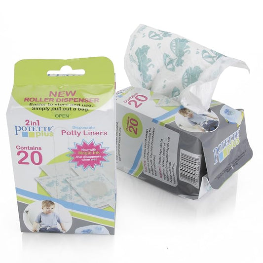 Kalencom Potette Plus Potty Seat Liner Roller Dispenser with Magic Disappearing Ink, 20 Count