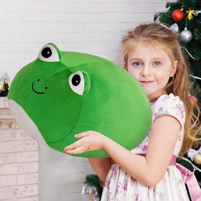 Wepop 20in Frog Stuffed Animal, Big Frog Plush, Cuddle Stuffed Plushies Pillows Gifts for Kids Adults Boys and Girls