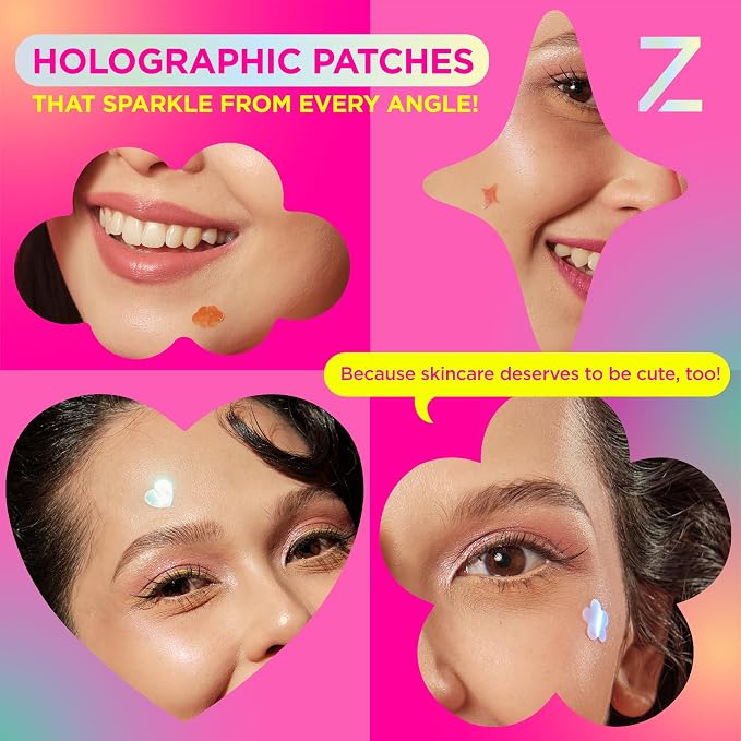 ZitSticka DreamHolo Pimple Patches for Face and Body - Trendy & Stylish Hydrocolloid Acne Patches for Zits & Blemishes - Fast-Acting & Effective - 36 Count