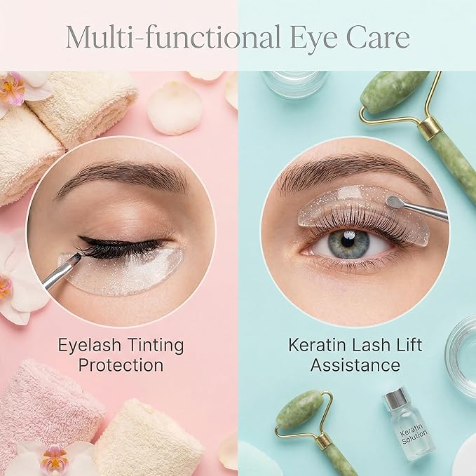 Lash Lift Shields – Washable and Reusable Korean Super Sticky Flat Pads for Eyelash Perm, No.1 Lash Lift Softening Shields for Women Beauty, Pink (2 Pairs Transparent)