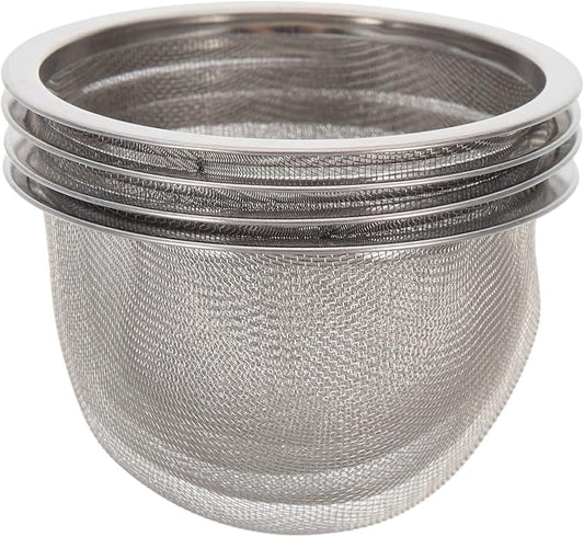 HOMSFOU 4 Pcs Tea Infuser, Stainless Steel Tea Filter, Extra Fine Mesh Loose Leaf Strainer, Large Heat Proof Reusable Teapot for Teapots, Mugs, Cups