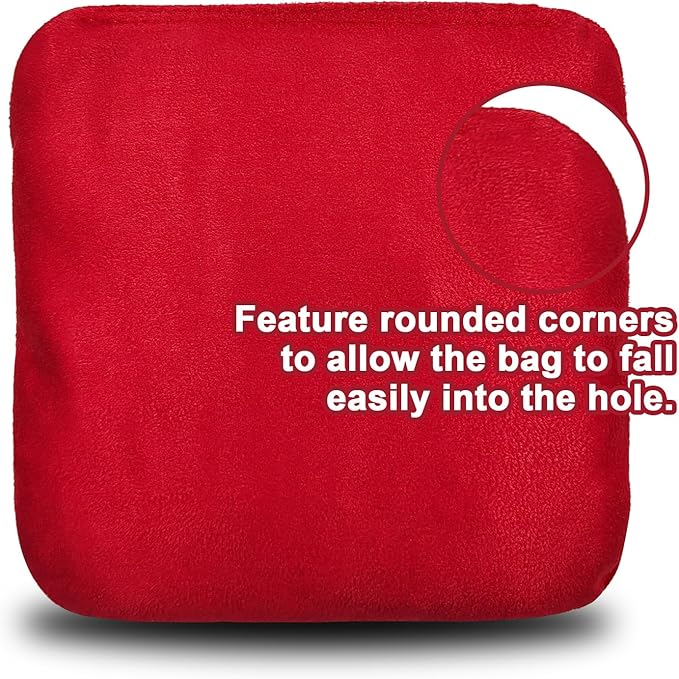 Dual Sided Corn Hole Bags Professional Cornhole Bags Set of 8 Regulation Corn Hole Bean Bags Slick and Stick