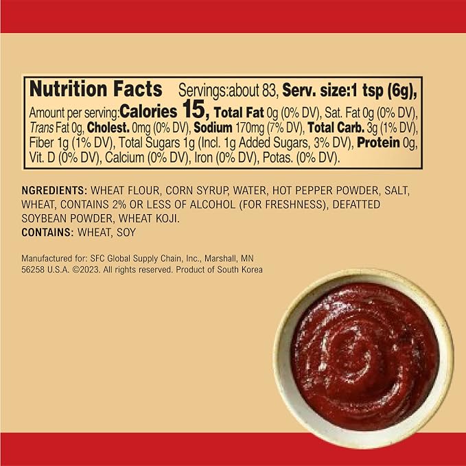 CJ Haechandle Hot Pepper Paste 500g Korean Spicy Red Chile Paste 1.1 lb., Gochujang, 17.63 Ounce