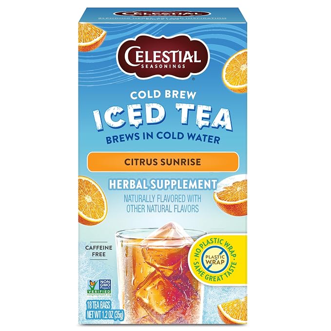 Celestial Seasonings Cold Brew Citrus Sunrise Iced Tea 18 tea bags
