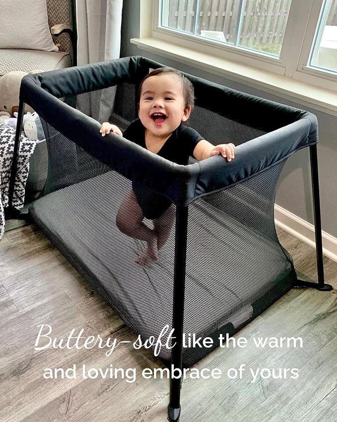 Pack and Play Sheets for Baby Bjorn, Guava Lotus Travel Crib and 24 x 42 Inch Travel Light Playard Mattress – Buttery Soft Jersey Pack n Play Sheets Fitted, Grey + Navy + Cloud, 3 Pack