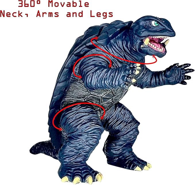 TwCare Gamera Figure 1995, Godzilla Toy Action Figure: King of The Monsters, Movie Series Movable Joints Soft Vinyl, Travel Bag