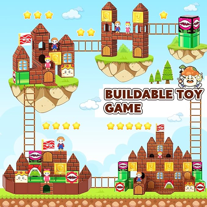 Magnetic Tiles Toddler Kids Toys Construction Building Blocks for Kids 3+ Toddler Kids Preschool Learning Toys for Boys Girls