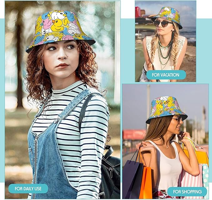 Bucket Hats Fashion Sun Cap Packable Outdoor Fisherman Hat for Women and Men