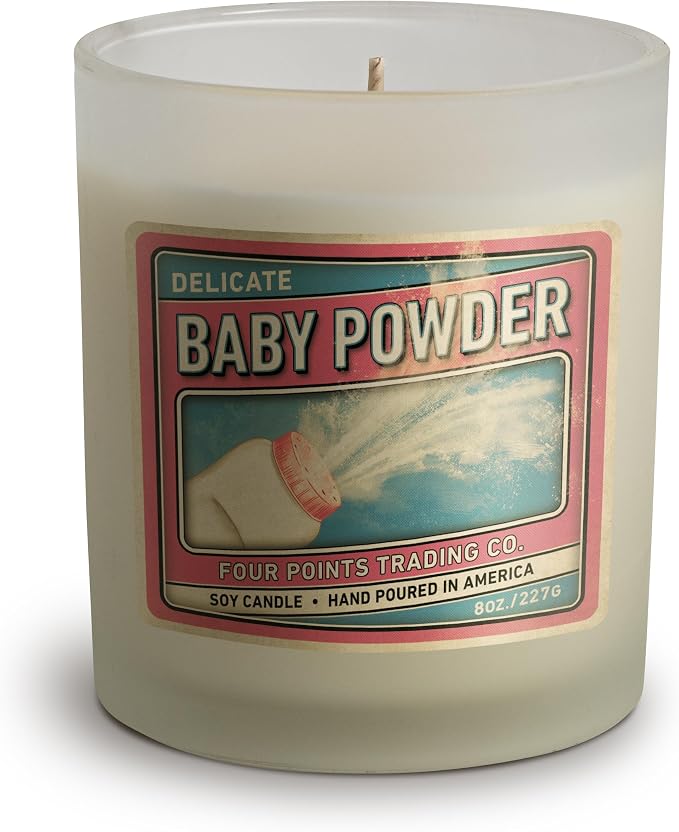 Baby Powder 8 Oz Scented Soy Aromatherapy Candle w/Jar