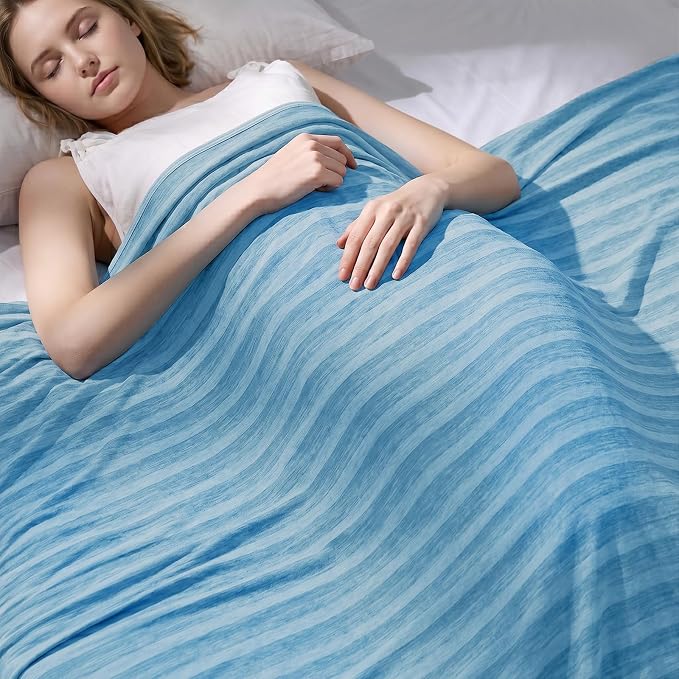 Cooling Blanket for Hot Sleepers Cold Summer Blanket Throw 90"x90" | Cold Summer Bed Blanket Keeps Cool for Night Sweats, Soft Lightweight Breathable Sofa Blankets for Kid Adults