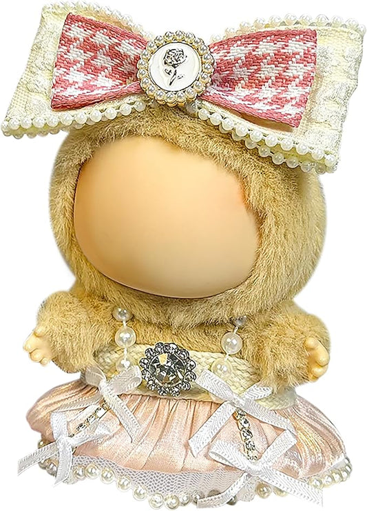 Clothes Fit for 17CM Doll, Fashion Doll Clothes Outfit Set Cute Theme Designer Toys Dress Accessories for Collector Fans Display (Pink Parisian)