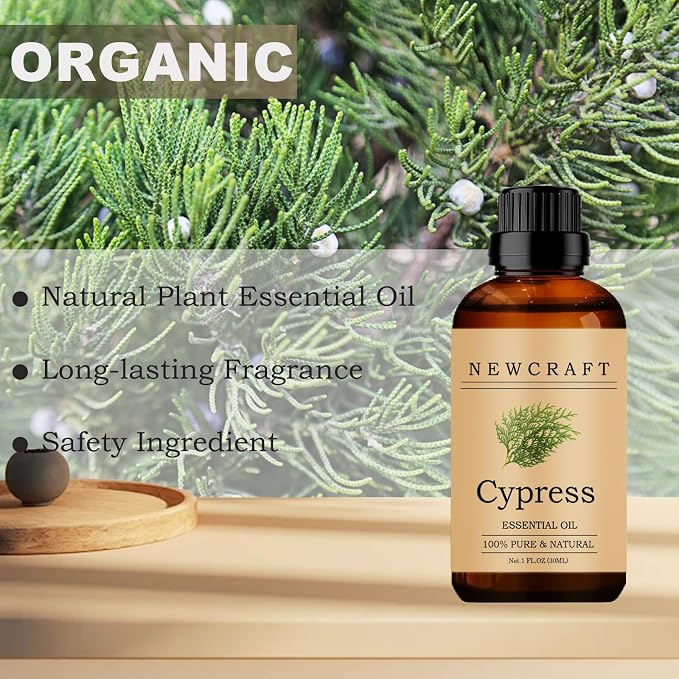 Cypress Essential Oils, 100% Pure and Natural Essential Oil for Aromatherapy Diffuser - Cypress/1 Fl Oz
