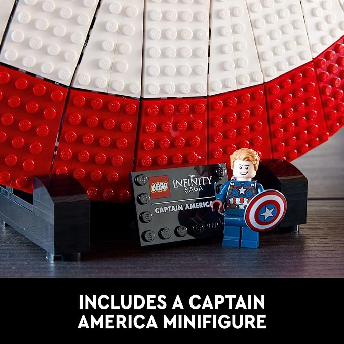 LEGO Marvel Captain America’s Shield Collectible Building Set for Adults, Ages 18+ - Replica of Iconic Shield - Gift Idea for Birthdays - Craft for Fans - 76262