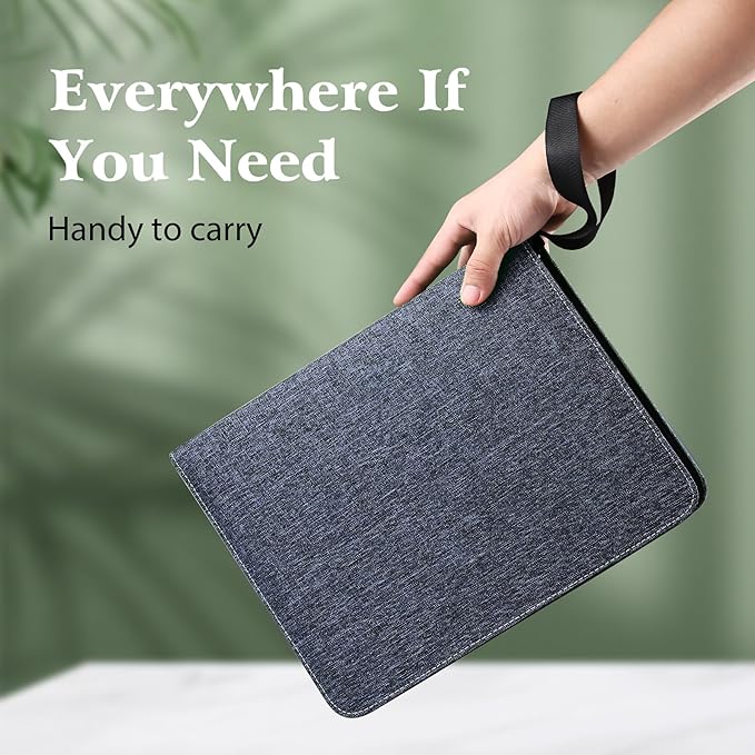 WOT I Trading Card Binder, 900 Pockets Collection Card Binder Sleeves with Polyester Fabric Cover&Zipper - Dark Blue