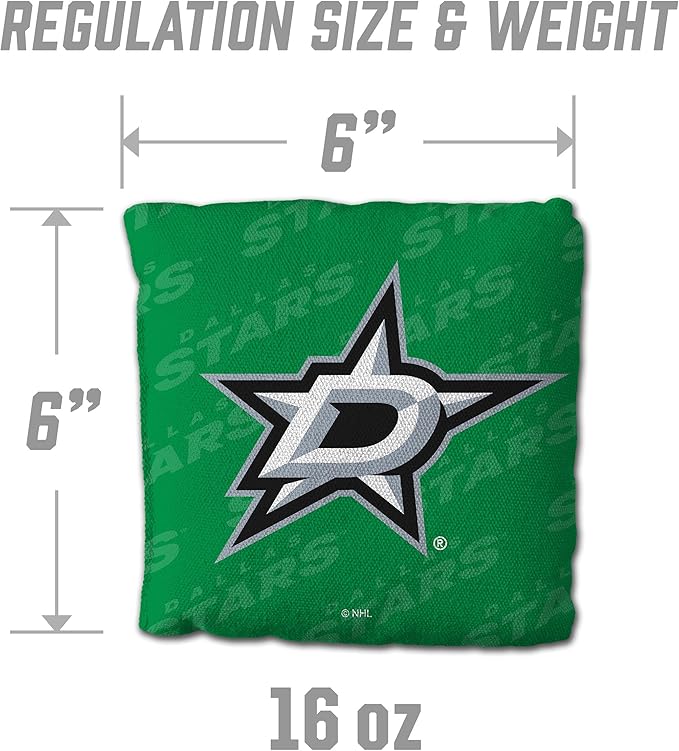 YouTheFan Officially-Licensed NHL Set of 4 Cornhole Bags - All Weather Regulation 6” x 6” Size - 16oz Weight - Designed in USA