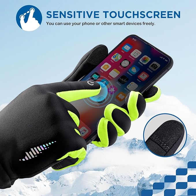 SIMARI Kids Winter Gloves Touchscreen Warm Thermal Water-Resistant for Boy Girl Running Cycling Snow Skiing in Cold Weather