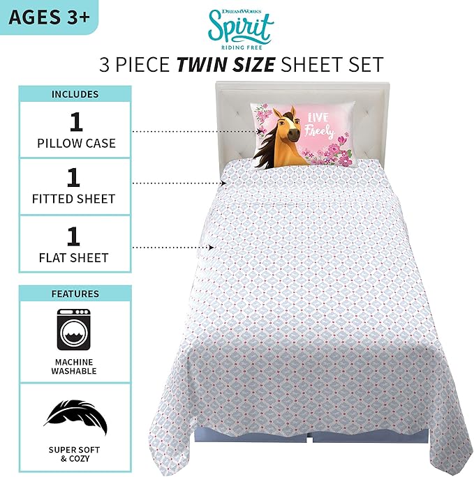 Franco Kids Bedding Sheet Set, Twin, Spirit Riding Free