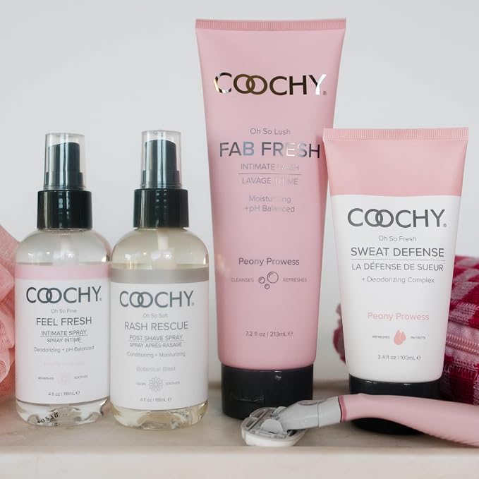 Coochy Sweat Defense Intimate Protection Lotion | Calming Feminine Care Cream Deodorizer | Peony Prowess, 3.4 oz