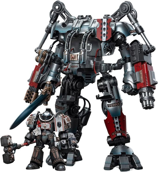 JOYTOY Action Figure 1/18 Mecha Grey Knights Nemesis Dreadknight Mech Including Figure Vibova 2PCS Collection Model Christmas Birthday Gift