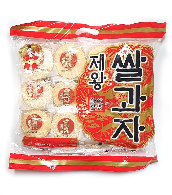 DEAD SKIN Korean Rice Cracker Sweet Flavor Rice Snack Korean Rice Crispy Chips Individually Packaged/Total 270g