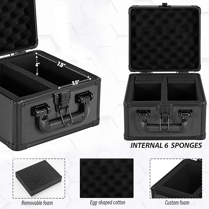 Graded Card Case - Aluminum Alloy Graded Card Storage Box Compatible with 60+ Card Slabs, Sports Trading Card Case Fits PSA, CSG, BGS and Top Loaders