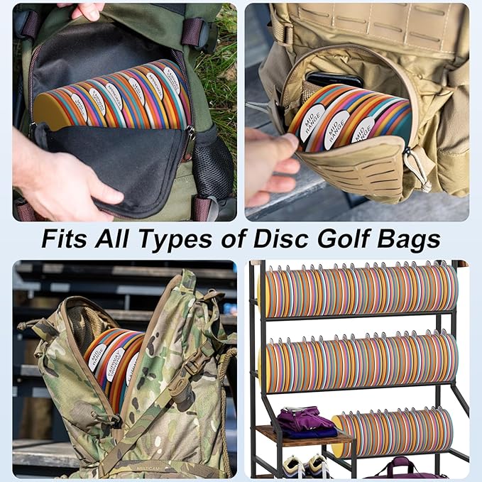 Disc Golf Bag Dividers 5-Pack - Universal Fit Disc Separators for Backpack Bags | Protects & Organizes Discs | Fits Innova, HIMAL, MVP Cell, Dynamic Discs Cadet Bags
