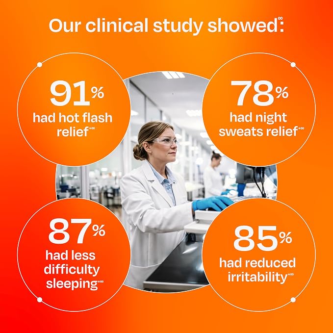 Amberen Menopause Supplement for Women, Clinically Proven, Helps Support Hormone Balance, Helps Relieve 12 Menopause Symptoms: Hot Flashes, Night Sweats, Mood Swings and More, 90 Days Supply