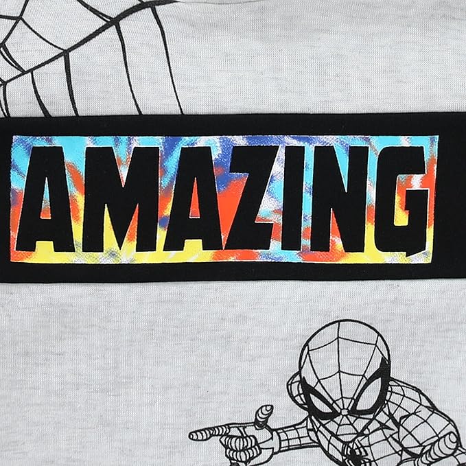 Marvel Spider-Man Boys Hoodie and Pants Set for Toddlers and Big Kids