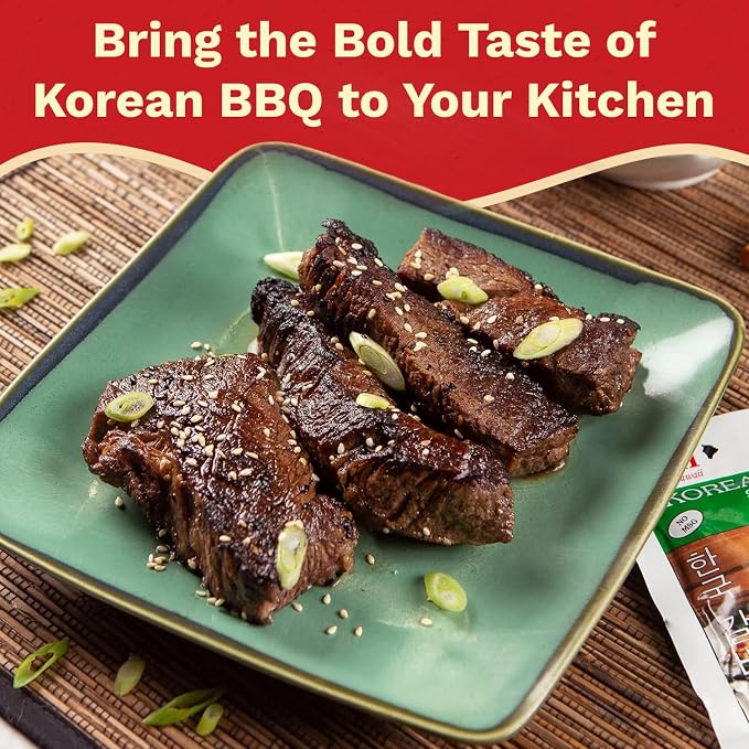 NOH Korean Barbecue (Kal Bi or Bulgogi) Seasoning Mix, 1.5 oz Packet (Pack of 12) - Authentic and Delicious Korean BBQ Seasoning for Sweet & Savory Kalbi (Galbi) or Bulgogi - No Added MSG - Made in USA