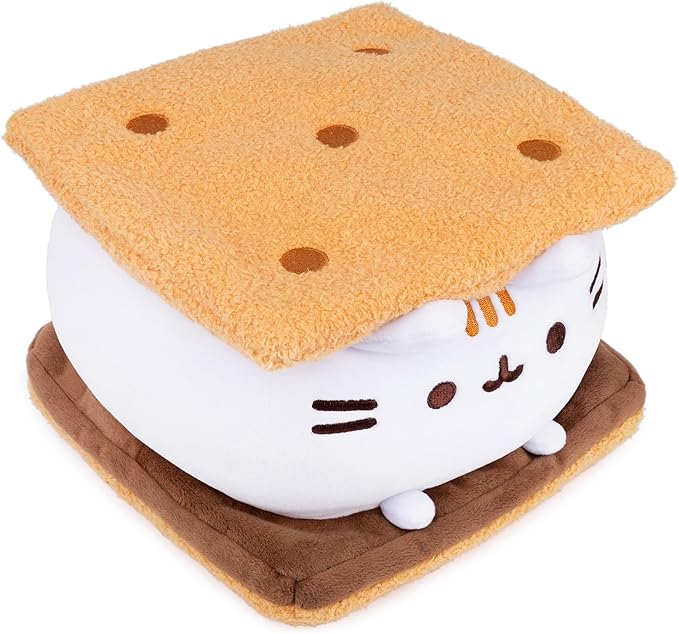GUND Pusheen S’mores Squisheen Plush, Stuffed Animal for Ages 8 and Up, Brown/White, 12”