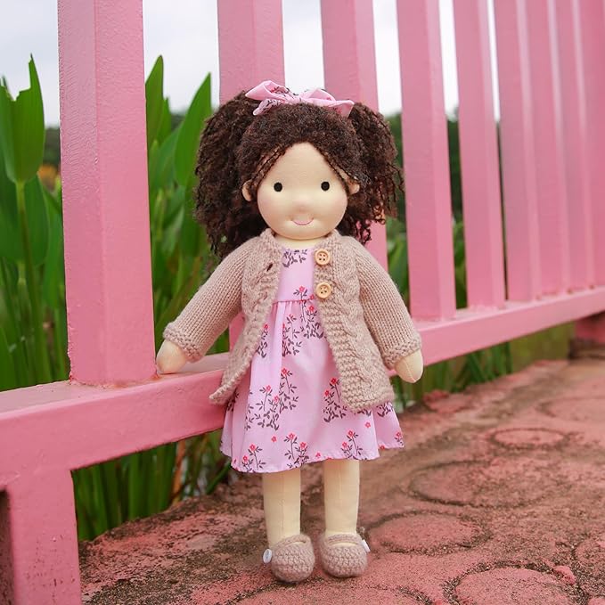 Handmade Waldorf Collect Rag Doll Birthday Present with Exquisite Box-Everly 12"