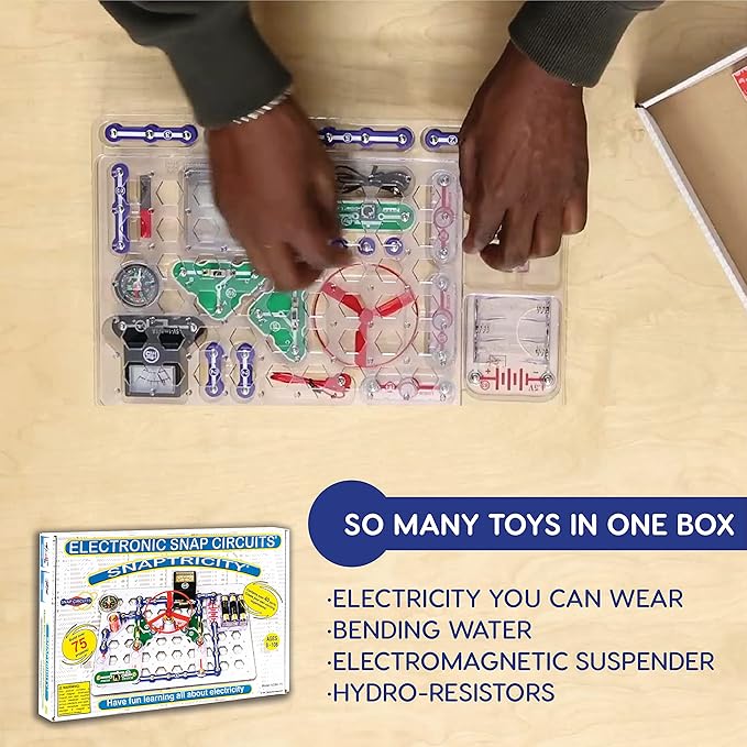 Snap Circuits Snaptricity, Electronics Exploration Kit (Stem Building), for Kids 8+