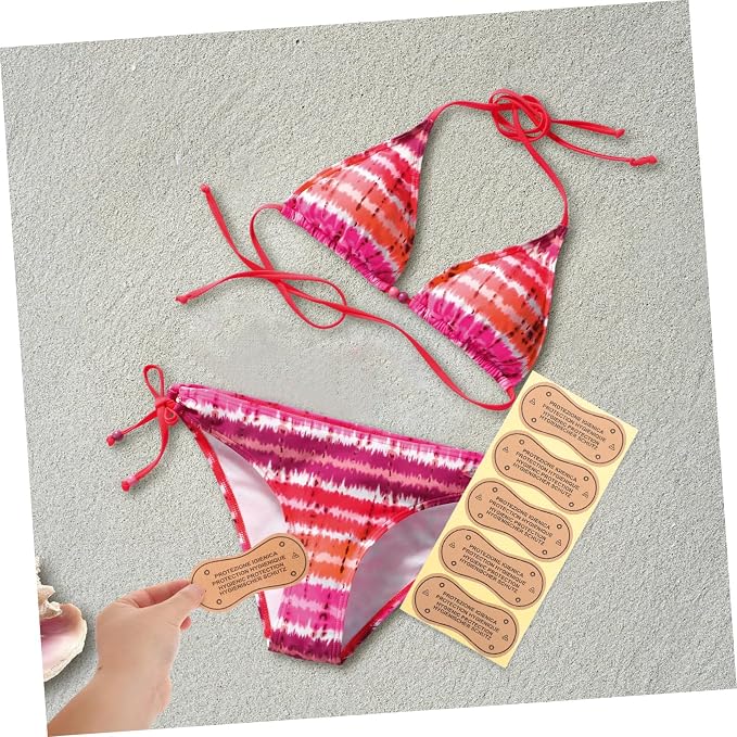 Didiseaon 100pcs Adhesive Underwear Liners Stickers for Women Soft Leakproof Panty Liner Swimsuit Inserts Breathable Protective Stickers for Swimwear Comfortable Body Types