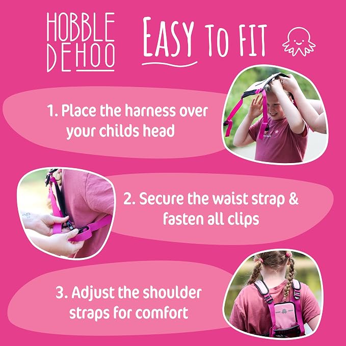 Hobble De Hoo XL Autism Safety Harness for Kids & Teens 7+ | Walking Safety Vest with Grab Handles & Reflective Strips