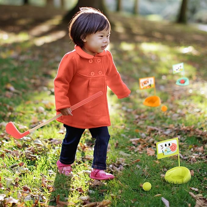 B. toys – Wooden Golf Set for Toddlers with Storage Bag – Sports & Outdoors Pretend Play Toy – 15 Pieces Set – 3+ Years