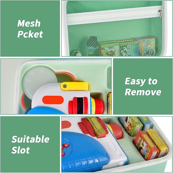 Case Compatible with Little Tikes for Story Dream Machine Books Starter Set, Toys Protective Container for Little Tikes for Storytime Audio Play Real for Littles Character Collection (Box Only), Green