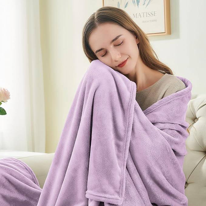 BEDELITE Fleece Blanket Soft Plush King Size Bed Blanket Lilac 108"x90" | Ultra Soft Fleece, Plush Microfiber, Lightweight Warmth, All Season Comfort, Fade Resistant, Machine Washable