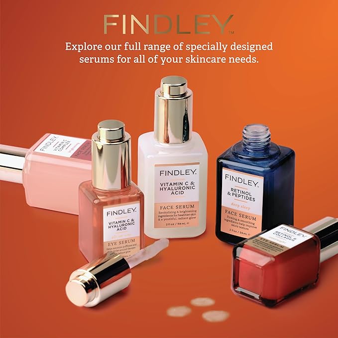Findley Vitamin C & Hyaluronic Acid All-in-One Eye Serum | Minimizes Puffiness & Dark Circles | Radiant Glow (1 Fl Oz)