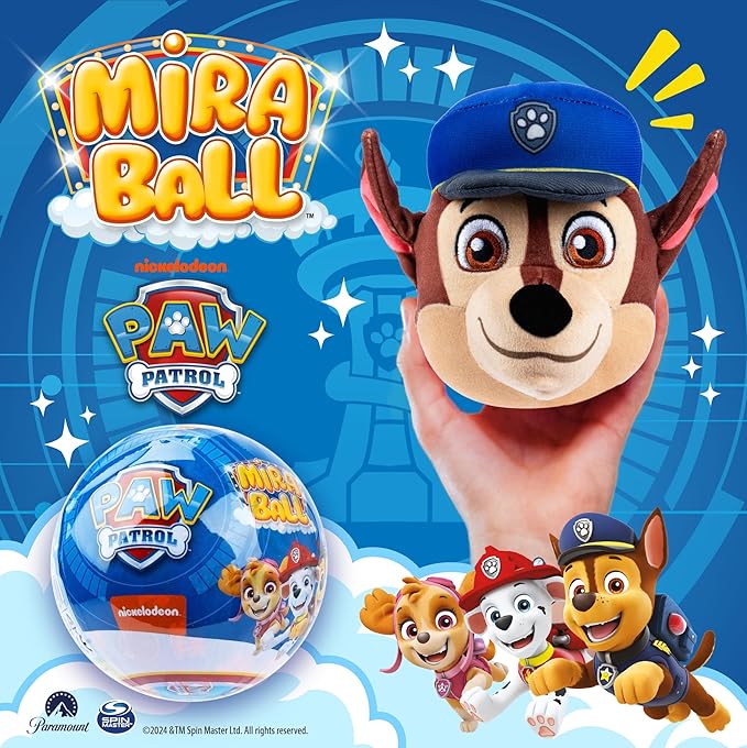 MiraBall PAW Patrol Plush, Blind Box Surprise Plushies - Mighty Pups Toy, Cute Stuffed Animal - Great for Gifts & Party Favors, Aged 3+ (4-Pack)