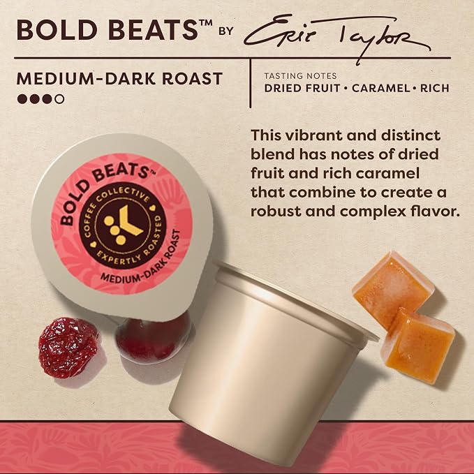 Keurig Coffee Collective, Bold Beats by Eric Taylor, Medium-Dark Roast Coffee, Single Serve Keurig K-Cup Pods, 20 Count