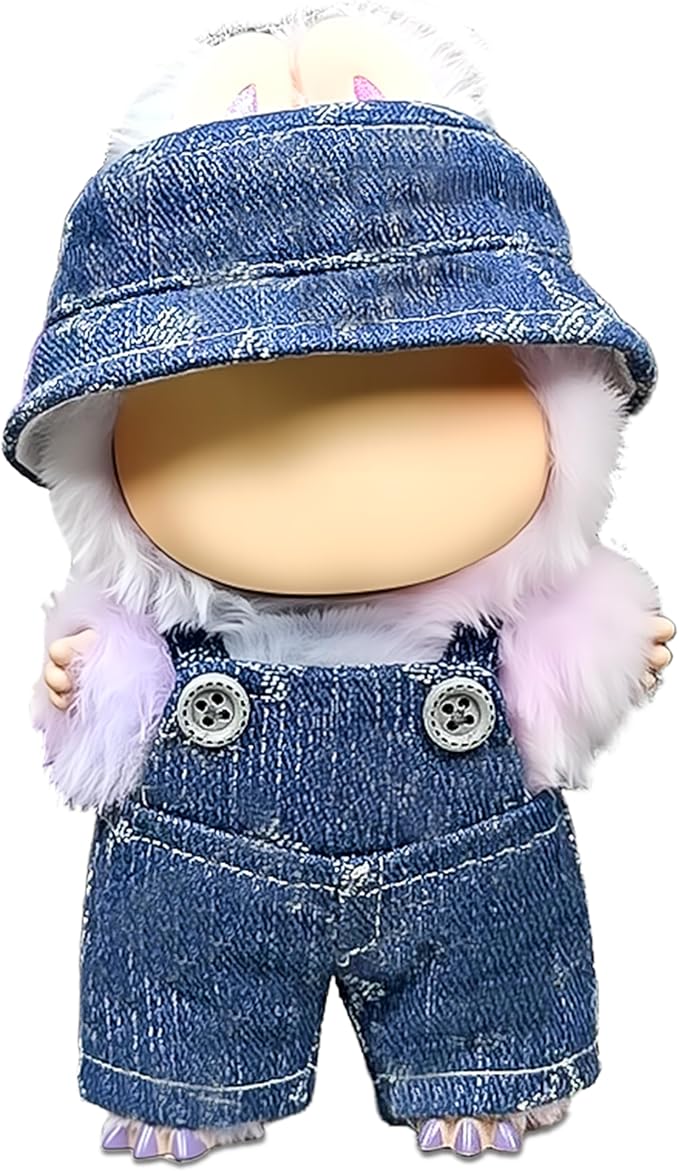 Clothes Fit for 17CM Doll, Fashion Doll Clothes Outfit Set Cute Theme Designer Toys Dress Accessories for Collector Fans Display (VV Light Blue Denim)