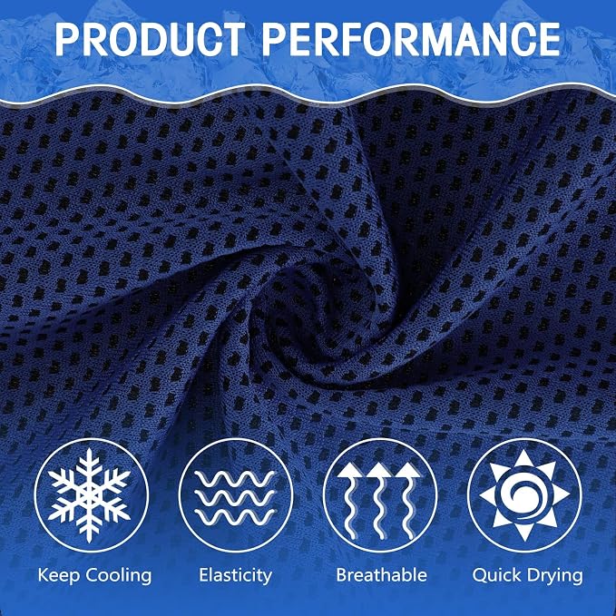 Hosuly 30 Pack Cooling Towels, 40"x12" Ice Breathable Soft Chilly Sweat Rag Microfiber Workout Rags for Gym Cooling Towels for Neck and Face for Yoga Golf Sport Running