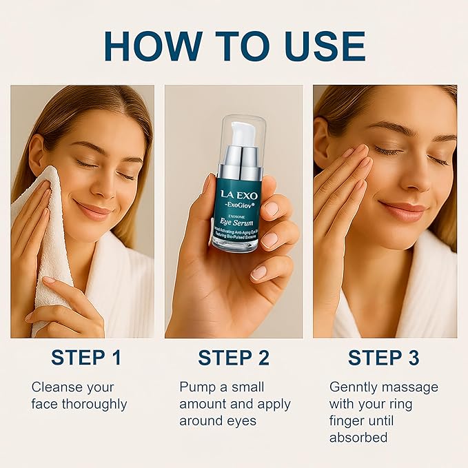 Exosome Eye Serum – Advanced Anti-Aging Eye Treatment for Puffiness, Dark Circles & Fine Lines – Brightening, Smoothing & Hydrating Undereye Skin Care for a Youthful Look – 15ml