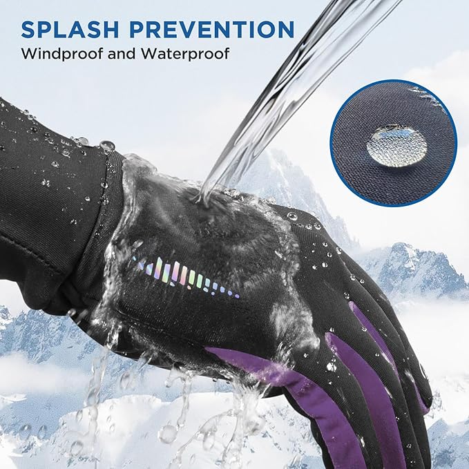 SIMARI Kids Winter Gloves Touchscreen Warm Thermal Water-Resistant for Boy Girl Running Cycling Snow Skiing in Cold Weather