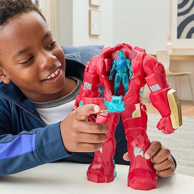 Marvel Avengers VenomVersus Epic World of Action Iron Man & Hulkbuster Armor Figure Set with Accessories, 4-Inch (10 cm) Super Hero Toys, Kids Ages 4+