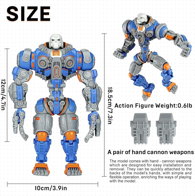 Action Figures Multi-Jointed Movable Robot Toy, Science Fiction Mecha Model Player Collection Model Multi-Articular Action Figures for Desktop Decorations