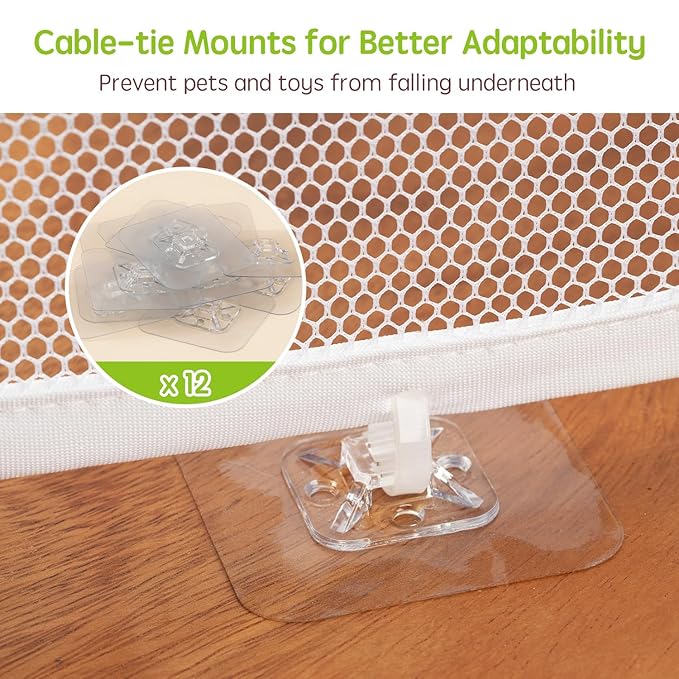Banister Guard for Baby - 15ft x 3ft, Child Safety Net, Rail Balcony Banister Stair Mesh for Kids, Toys, Pets - White