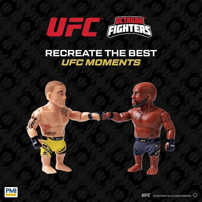 UFC 4.5-Inch Articulated Action Figure – Alex Pereira with Accessories | Official UFC Collectible by PMI | 1 Pack Window Box | 4 Fighters to Collect
