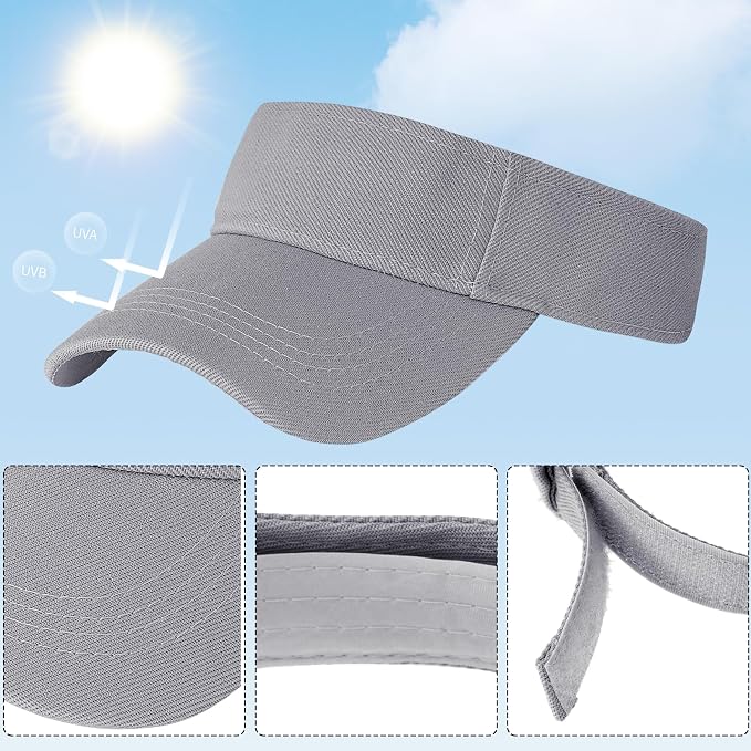 Marrywindix 1 Piece of Sport Wear Athletic Visor Sun Sports Visor Hat Visor Adjustable Cap for Women and Men