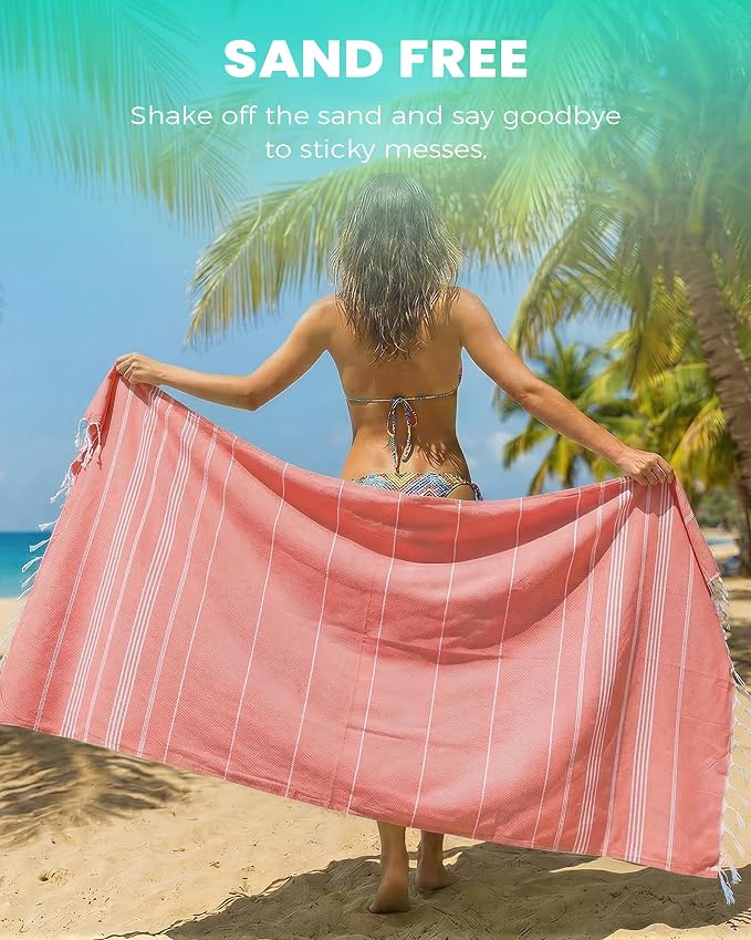 Turkish Beach Towels Yoga Blanket Gym Workout Towel 2024 Women Birthday Gift Ideas for Mom Day Mother Grandma Wife Sister Girlfriend Her Friend Appreciation Thank You Father Husband Boyfriend Brother